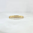 Anillo Ojos Carril Tupido 1.55gr / T7 3/4 / Circones Blancos Oro Amarillo 18K