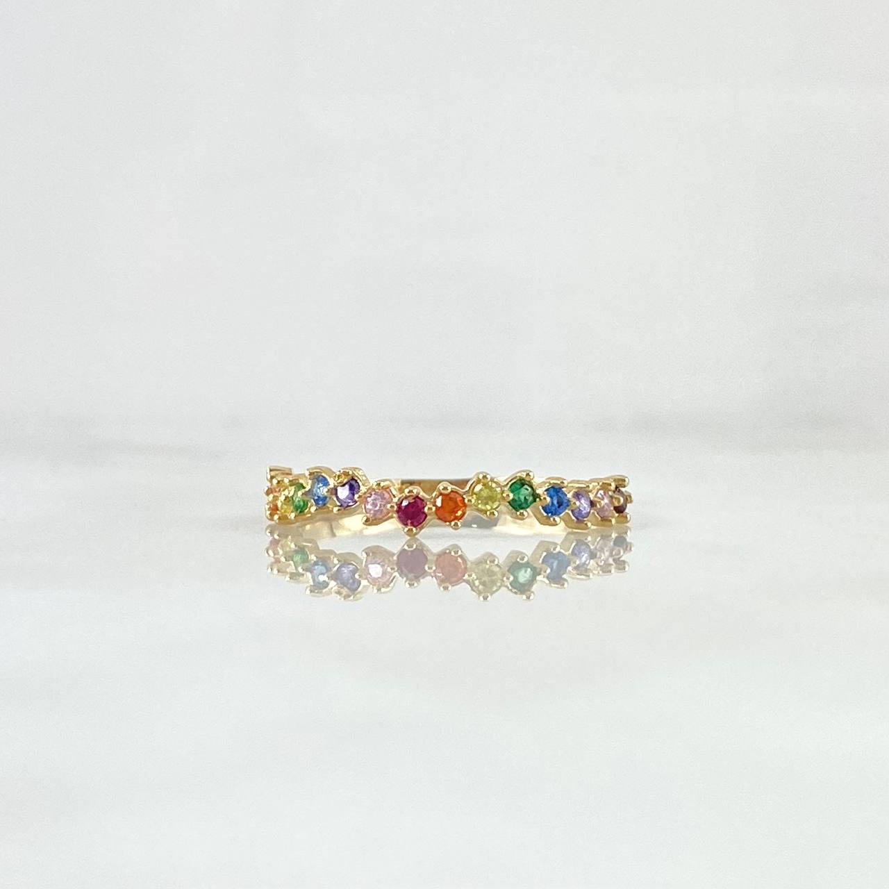 Anillo Ola Curva Tupida 1.25gr / T8 1/4 / Oro Amarillo 18K *