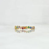 Anillo Ola Curva Tupida 1.25gr / T8 1/4 / Oro Amarillo 18K *
