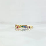 Anillo Ola Curva Tupida 1.25gr / T8 1/4 / Oro Amarillo 18K *