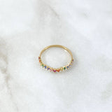 Anillo Ola Curva Tupida 1.25gr / T8 1/4 / Oro Amarillo 18K *