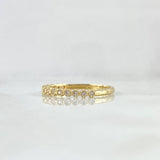 Anillo Ojos Carril Tupido 1.8gr / T7 3/4 / Circones Blancos Oro Amarillo 18K