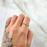 Anillo Ola Carril 1.15gr / T5 1/4 / Circones Multicolor Oro Amarillo 18K