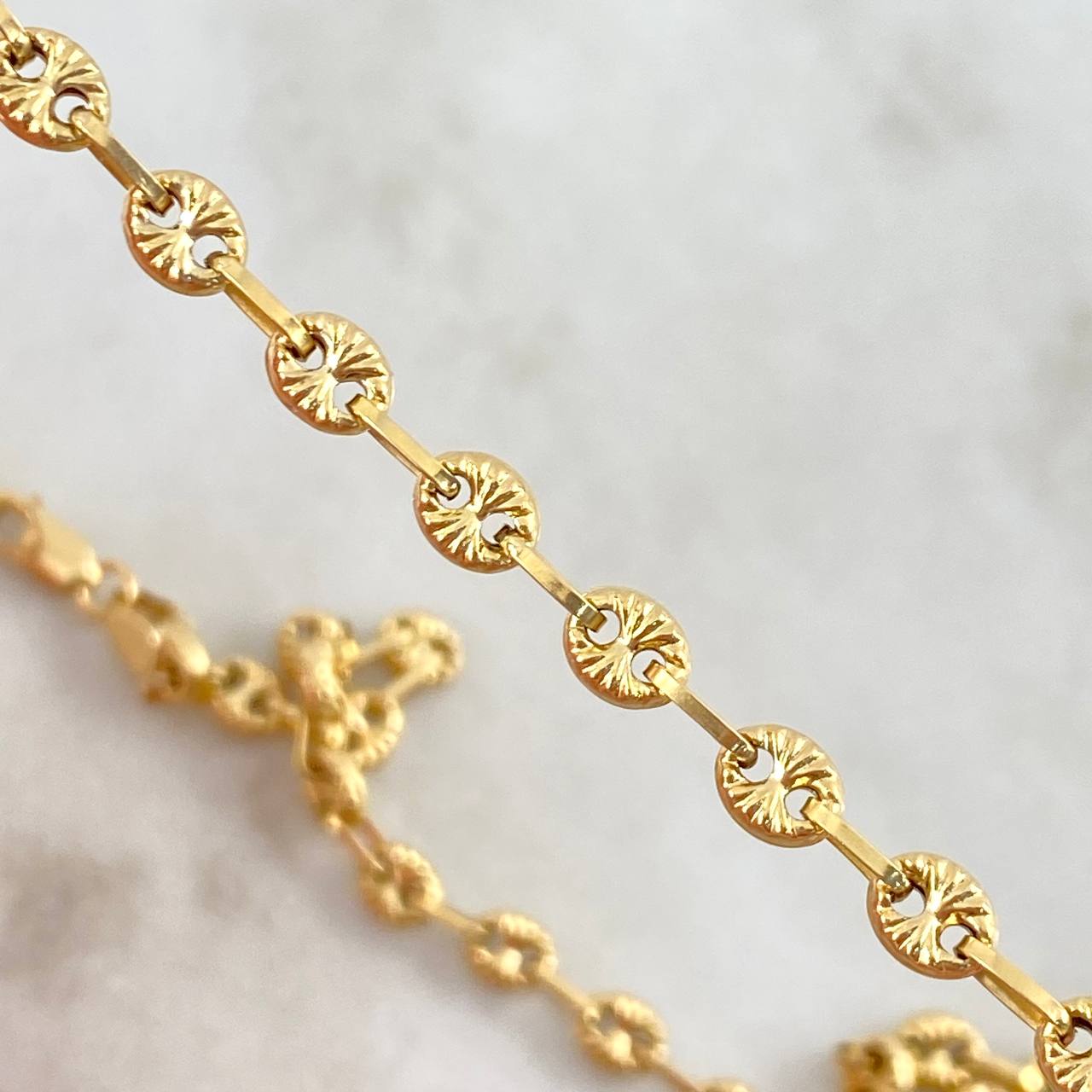 Cadena GC 10.85gr / 60cm / 4.4mm Diamantada Oro Amarillo ©