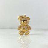 Dije Oso  7.35gr / 3.4cm / Circones Blancos Negros Oro Amarillo