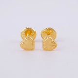 Topos Corazón Diamantado 0.5g / 5mm Oro Amarillo 18K
