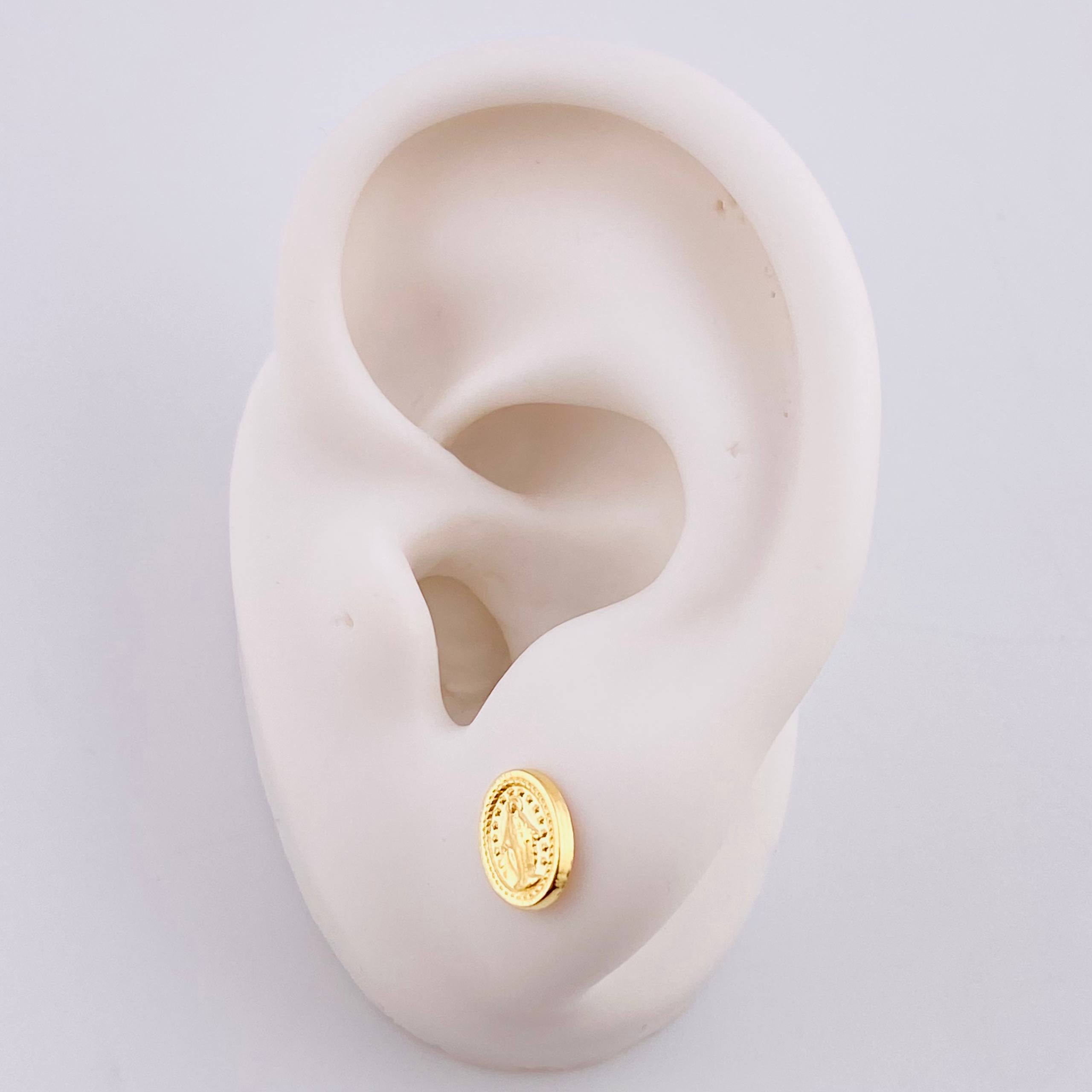 Topos Virgen Milagrosa 0.7g / 8.2mm Oro Amarillo 18K