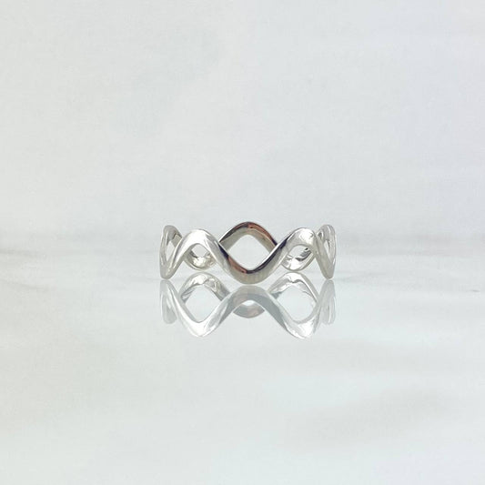 Anillo Zig-Zag 0.9gr / T5 / Oro Blanco 18K