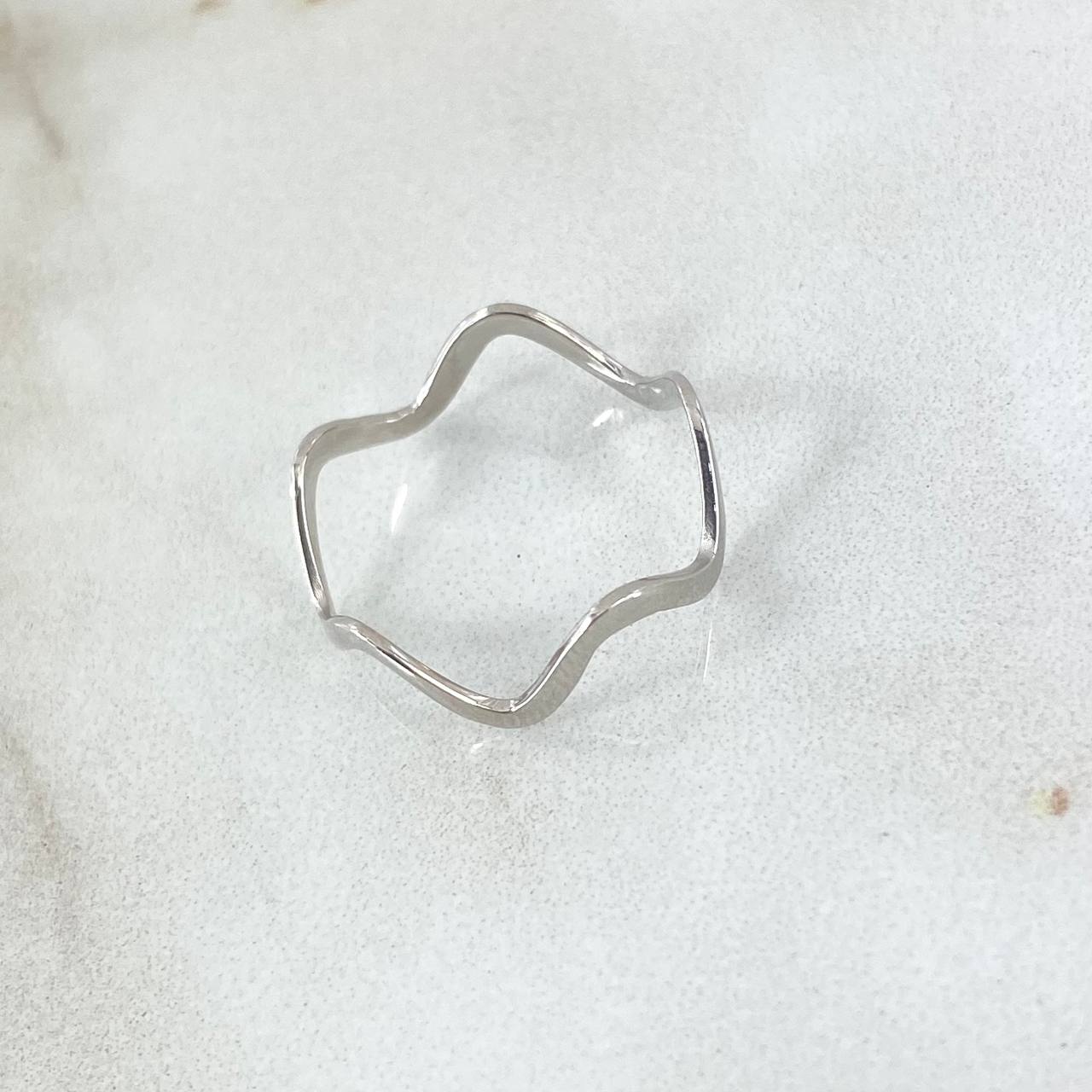 Anillo Zig-Zag 0.95gr / T7 1/4 / Oro Blanco 18K
