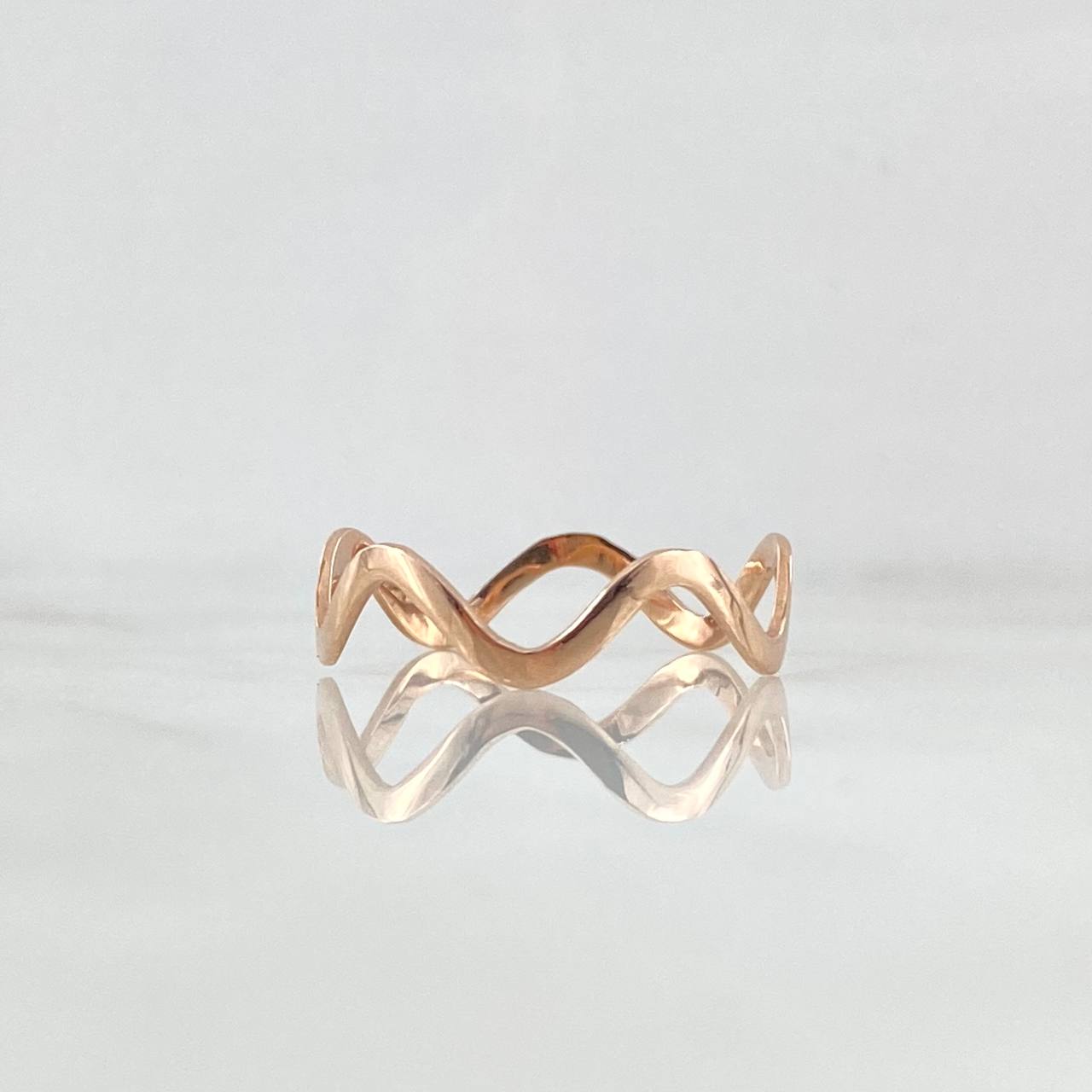 Anillo Zig-Zag 0.95gr / T7 1/4 / Oro Rosa 18K