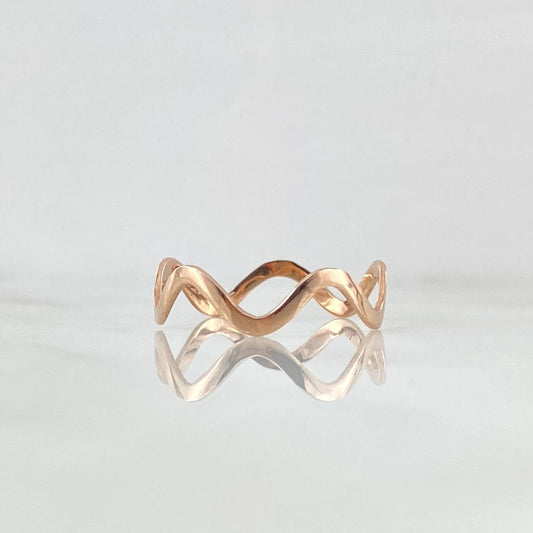 Anillo Zig-Zag 0.9 g / T4 3/4 Oro Rosa 18K
