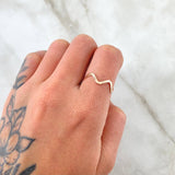 Anillo Zig-Zag 0.95gr / T7 3/4 / Oro Rosa 18K