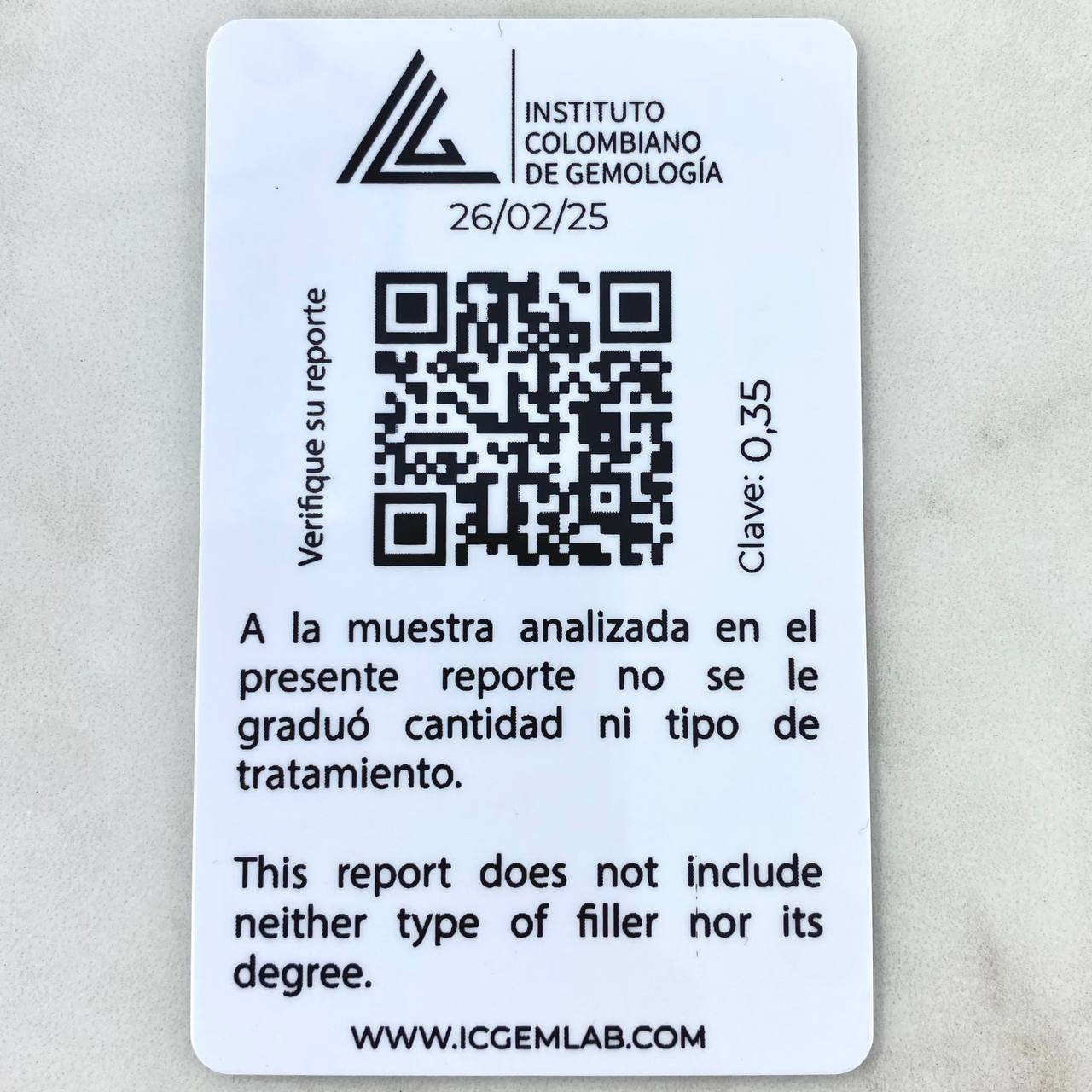 Anillo Solitario Entrenzado 4gr / T6 1/2 / Esmeralda 35pts Diamantes 20pts Oro Blanco 18K (Joya) ©