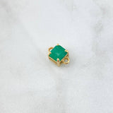 Herraje Caja Cuatro Garras 1.4gr / 1.2cm / Esmeralda 1.43 Qts Oro Amarillo 18K (Joya) ©