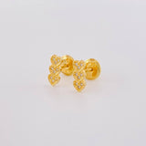 Topos Trio Corazones 0.85g / in / 6.5mm Oro Amarillo 18K