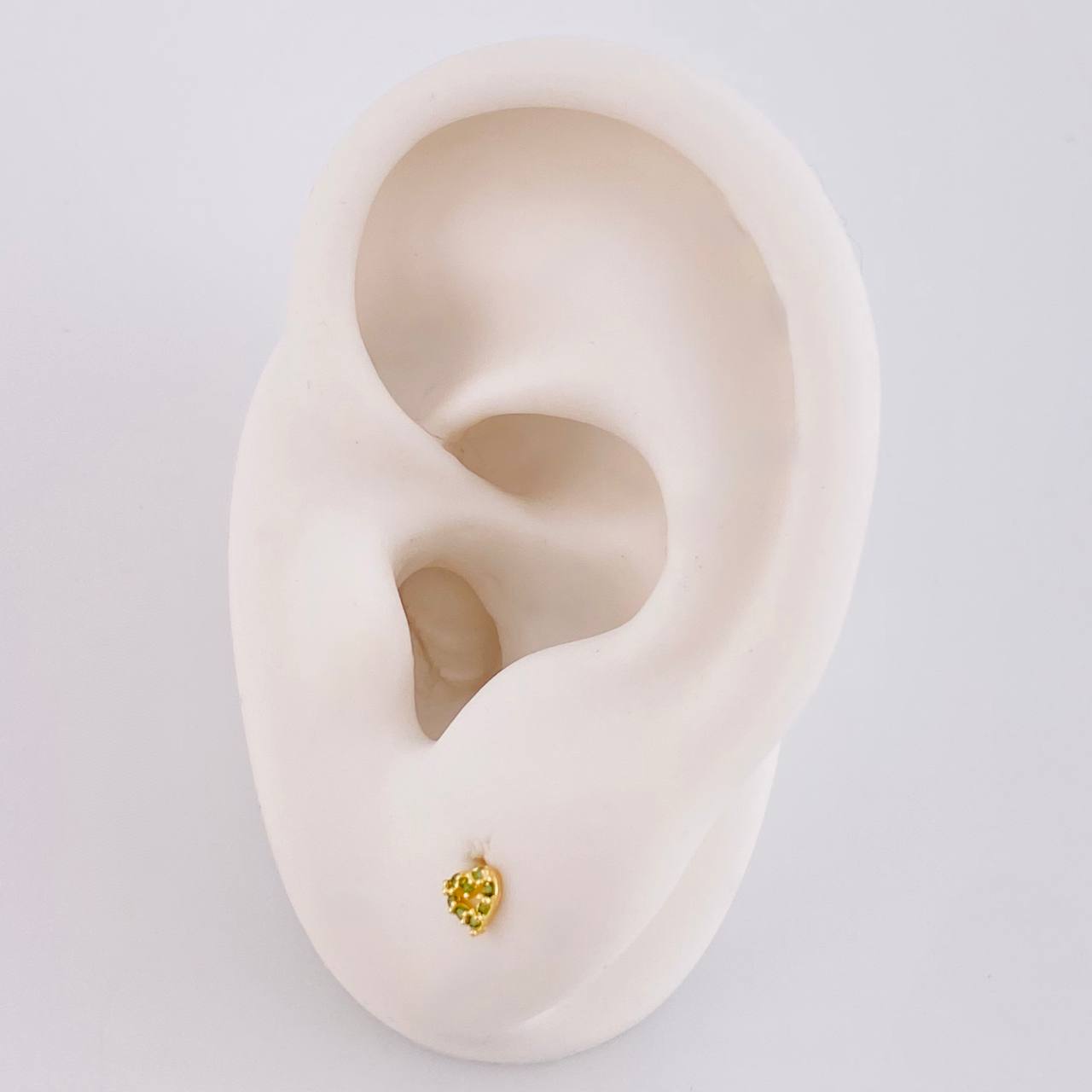 Topos Silueta Corazón 0.5g / in / 2.1mm Oro Amarillo 18K