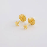 Topos Flor Rayada 0.35g / in / 1.7mm Oro Amarillo 18K