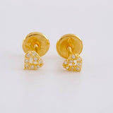 Topos Silueta Corazón 0.45g / in / 2.1mm Oro Amarillo 18K