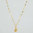 Set Cadena Flor Espejo + Dije Corazon / 1.15gr / 45.3 cm Oro Amarillo 18K
