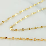 Set Cadena Flor Espejo + Dije Corazon / 1.15gr / 45.3 cm Oro Amarillo 18K