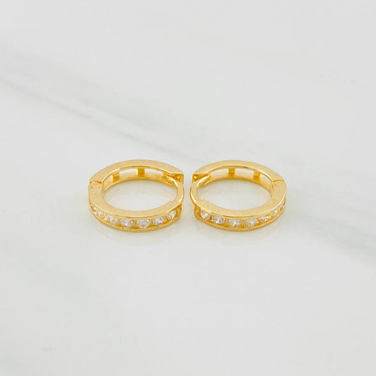 Candongas Carril 1.65g / 1.2cm Oro Amarillo 18K