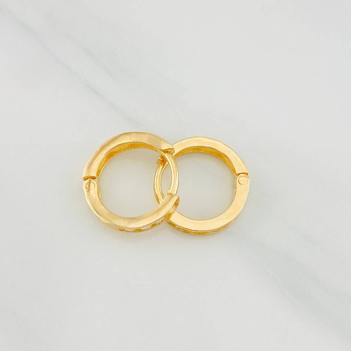 Candongas Carril 1.75g / 1.2cm Oro Amarillo 18K