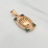 Dije Placa Corona 4.45 g / 3.5 cm Tres Oros 18K