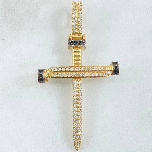 Dije Crúz Clavo 4.05gr / 4.7cm / Oro 18K ©