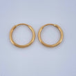 Candongas Aro Liso 0.55gr / 1cm / Oro Amarillo 18K $