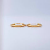 Candongas Aro Liso 0.65gr / 1.4cm / Oro Amarillo 18K $