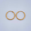 Candongas Aro Liso 0.65gr / 1.4cm / Oro Amarillo 18K $