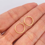 Candongas Aro Liso 0.55gr / 1cm / Oro Amarillo 18K $