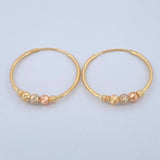 Candongas Trio 1.35gr / 2cm / Tres Oros 18K $