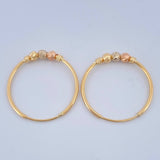 Candongas Trio 1.35gr / 2cm / Tres Oros 18K $