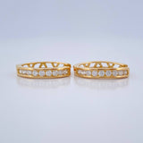Candongas Carril 2.25gr / 1.5cm / Oro Amarillo 18K $