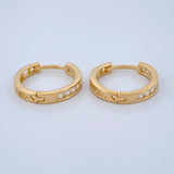 Candongas Carril 2.25gr / 1.5cm / Oro Amarillo 18K $