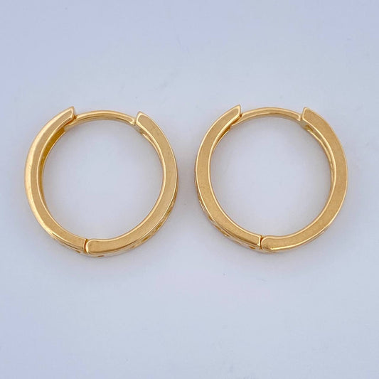 Candongas Carril 2.25gr / 1.5cm / Oro Amarillo 18K $