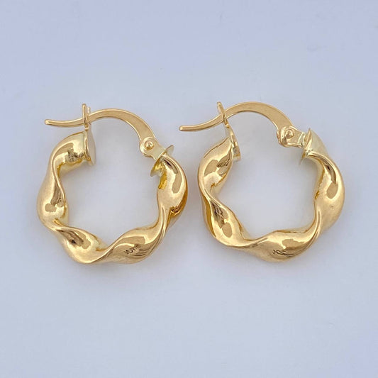 Candongas Pupi 1.75gr / 1.9cm / Oro Amarillo 18K $