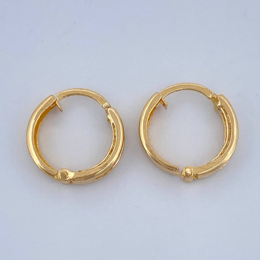 Candongas Carril 0.85gr / 1cm / Oro Amarillo 18K $