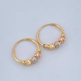 Candongas Trio 1gr / 1.4cm / Tres Oros 18K $