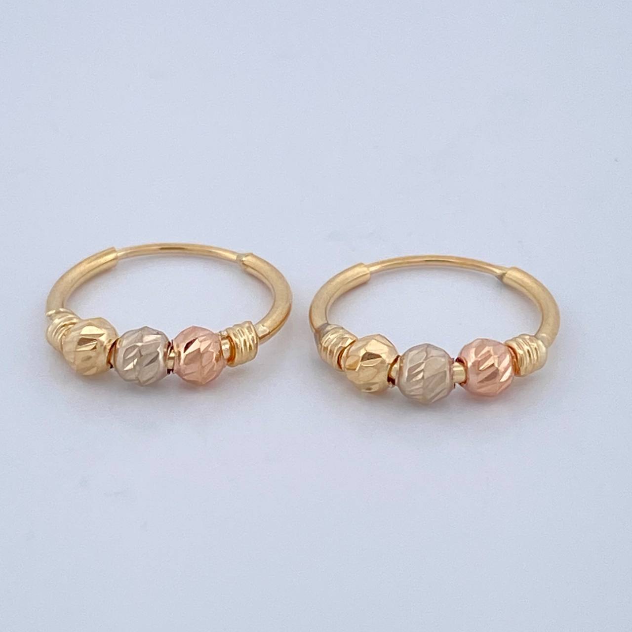 Candongas Trio 1gr / 1.5cm / Tres Oros 18K $