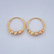 Candongas Trio 1gr / 1.5cm / Tres Oros 18K $
