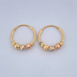 Candongas Trio 1gr / 1.5cm / Tres Oros 18K $