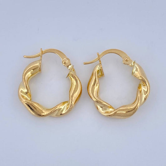 Candongas Demi 1.95gr / 2cm / Oro Amarillo 18K $