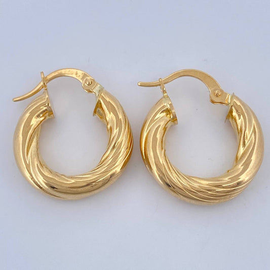 Candongas Bouclé 2.65gr / 2cm / Oro Amarillo 18K $