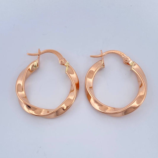 Candongas Asby 1.8gr / 2.3cm / Oro Rosa 18K $