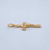 Dije Cruz Cristo 0.5gr / 2.5cm / Oro Amarillo 18K $