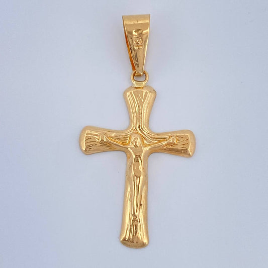 Dije Cruz Cristo Palo 1.1gr / 3.6cm / Oro Amarillo 18K $