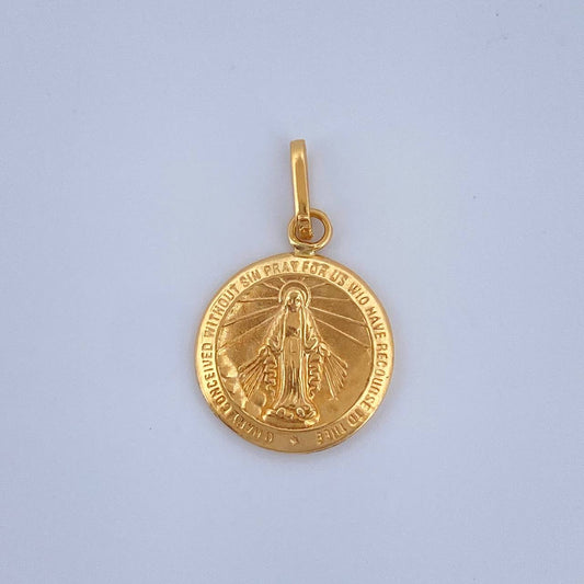 Dije Virgen Milagrosa 0.55gr / 2cm / Oro Amarillo 18K $