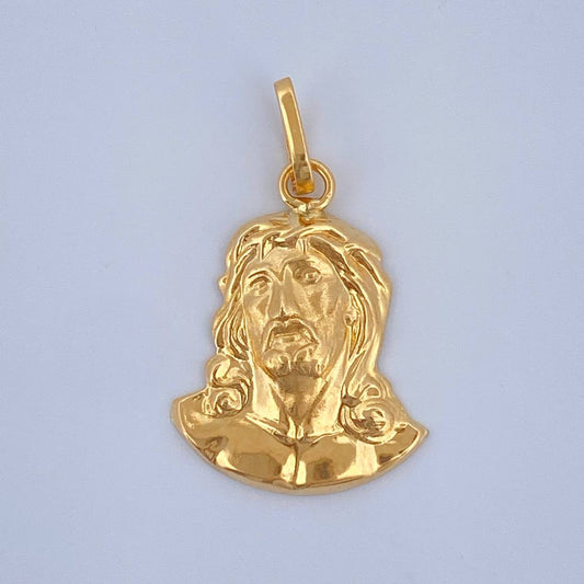 Dije Rostro Cristo 0.75gr / 2.1cm / Oro Amarillo 18K $